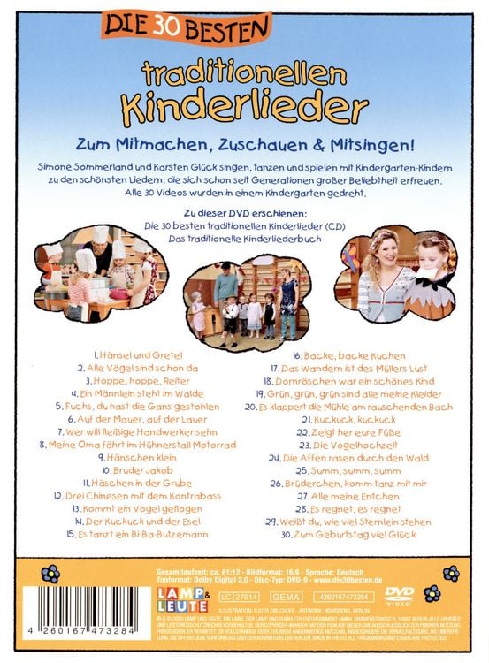 Produktbild: Die 30 besten traditionellen Kinderlieder