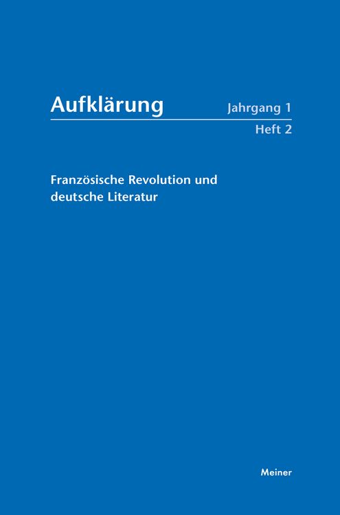 Produktbild: Aufkl&auml;rung, Band 1/2: Franz&ouml;sische Revolution und deutsche Literatur