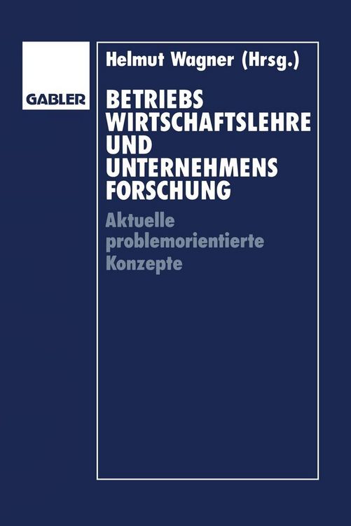 Produktbild: Betriebswirtschaftslehre und Unternehmensforschung