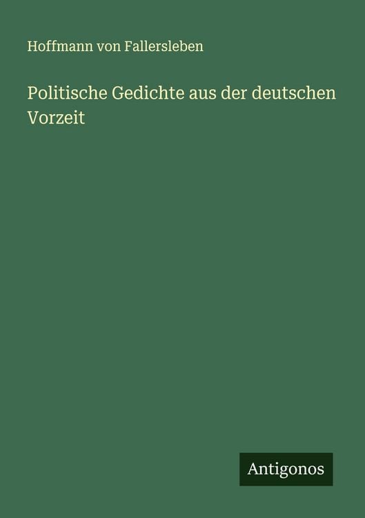 Produktbild: Politische Gedichte aus der deutschen Vorzeit