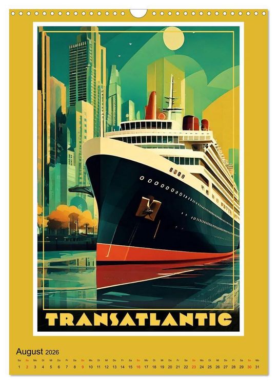 Produktbild: Art-D&eacute;co Vintage-Poster (Wandkalender 2026 DIN A3 hoch), CALVENDO Monatskalender