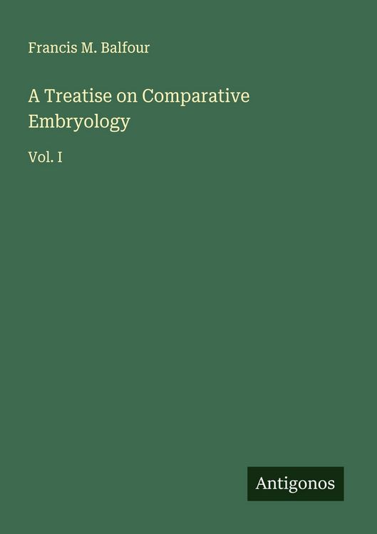 Produktbild: A Treatise on Comparative Embryology