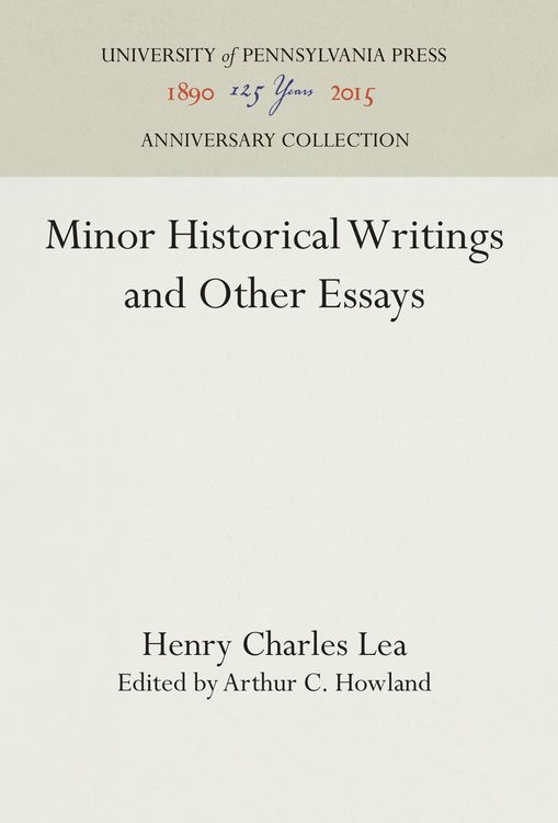 Produktbild: Minor Historical Writings and Other Essays