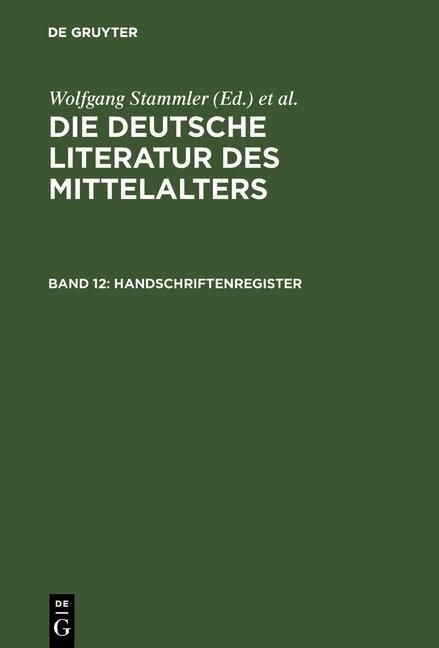 Produktbild: Handschriftenregister