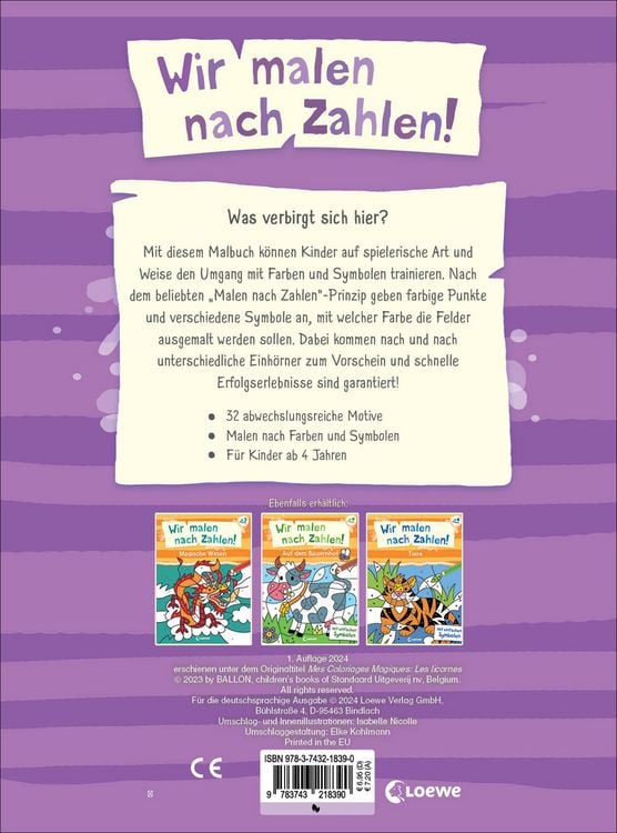 Produktbild: Wir malen nach Zahlen! - Einh&ouml;rner