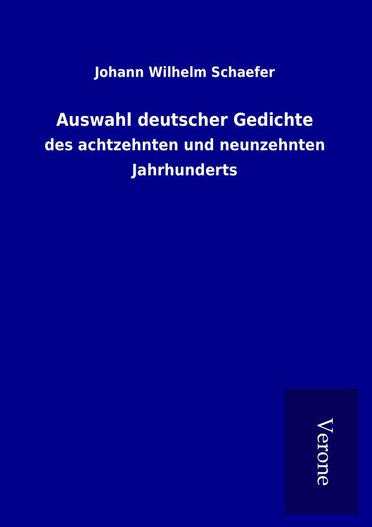 Produktbild: Auswahl deutscher Gedichte