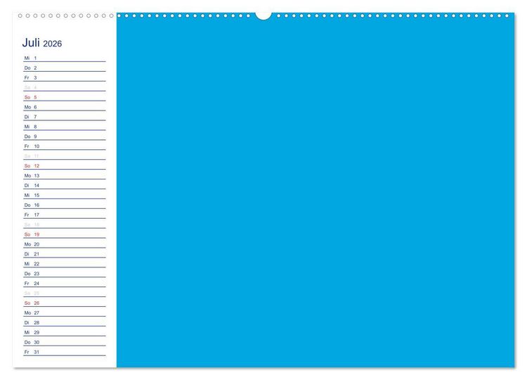 Produktbild: Farbiger Bastelkalender (Wandkalender 2026 DIN A2 quer), CALVENDO Monatskalender