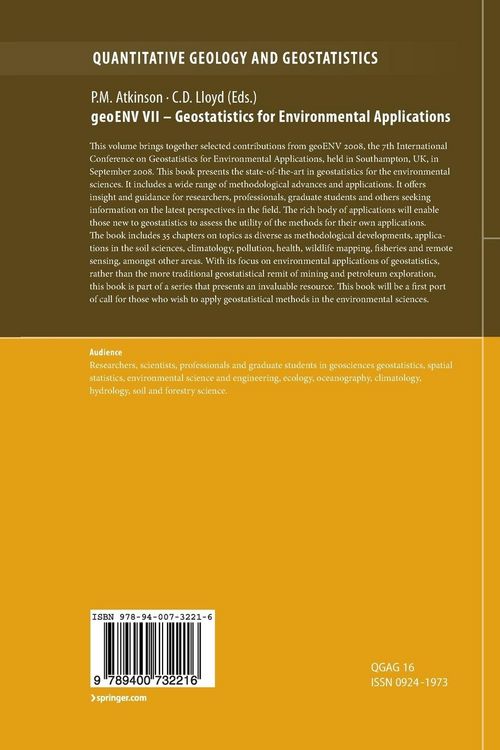 Produktbild: geoENV VII &ndash; Geostatistics for Environmental Applications