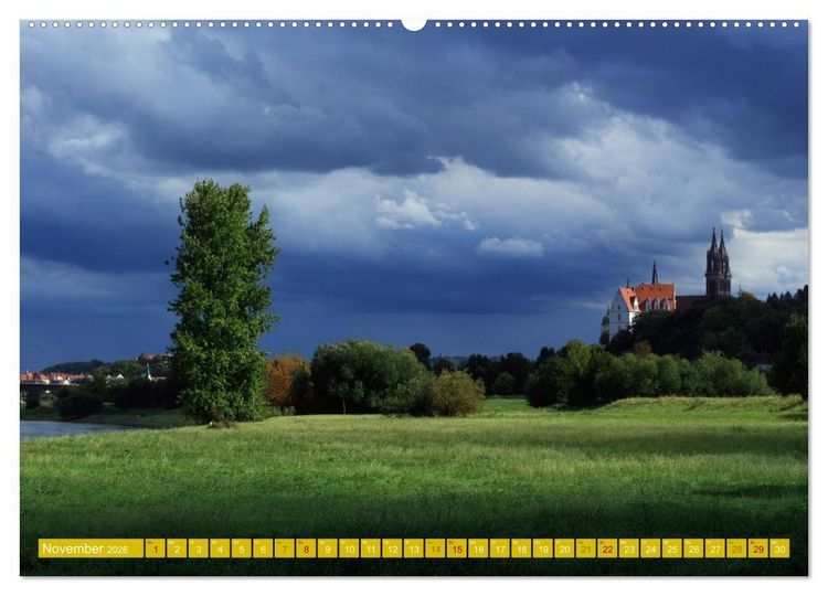 Produktbild: Romantisches Mei&szlig;en &ndash; Die &auml;lteste mittelalterliche Stadt Sachsens (Wandkalender 2026 DIN A2 quer), CALVENDO Monatskalender