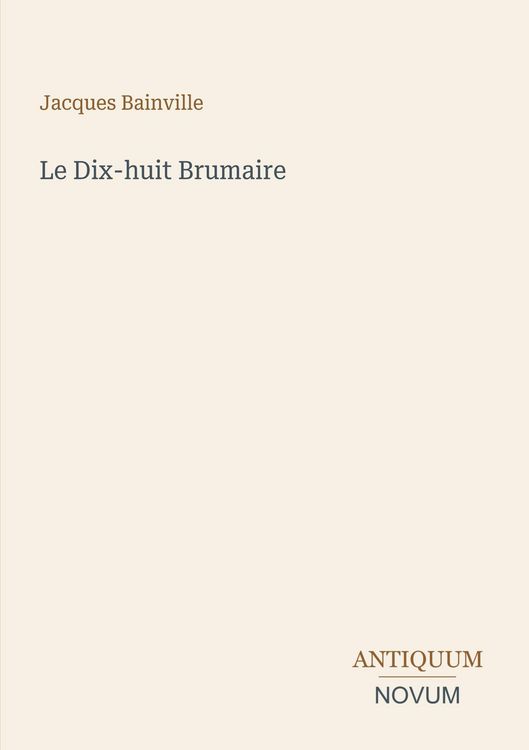 Produktbild: Le Dix-huit Brumaire
