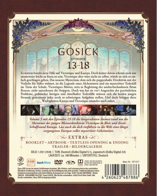 Produktbild: Gosick Vol. 3 (Ep. 13-18)