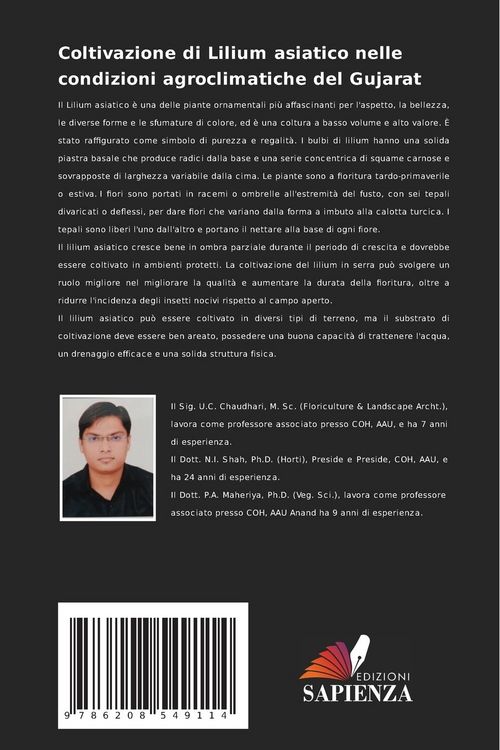 Produktbild: Coltivazione di Lilium asiatico nelle condizioni agroclimatiche del Gujarat