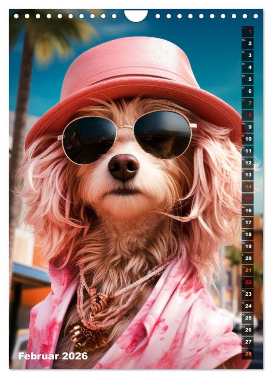Produktbild: Stylische Hunde (Wandkalender 2026 DIN A4 hoch), CALVENDO Monatskalender