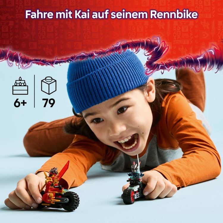 Produktbild: LEGO NINJAGO Kais Motorradrennen - Set mit Ninja-Bikes - 71838