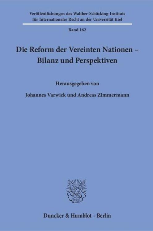 Produktbild: Die Reform der Vereinten Nationen &ndash; Bilanz und Perspektiven.