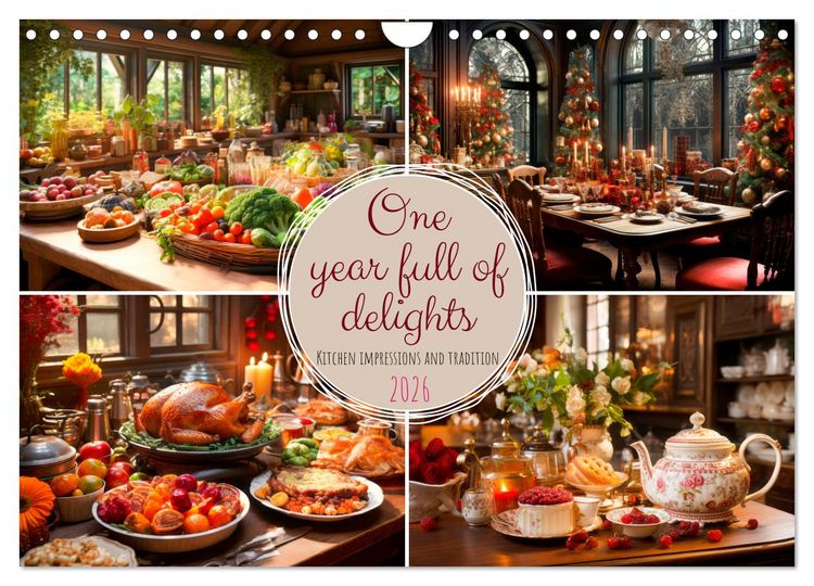 Produktbild: One year full of delights (Wall Calendar 2026 DIN A4 landscape), CALVENDO 12 Month Wall Calendar