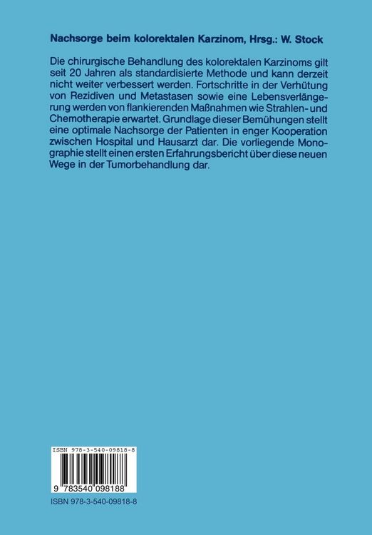 Produktbild: Nachsorge beim kolorektalen Karzinom