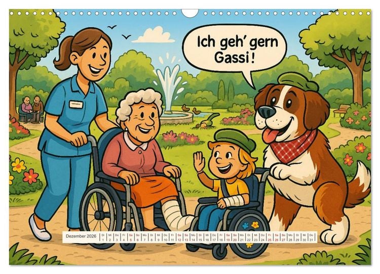 Produktbild: Tierischer Humor im Alltag (Wandkalender 2026 DIN A3 quer), CALVENDO Monatskalender