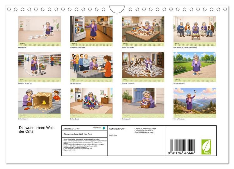 Produktbild: Die wunderbare Welt der Oma (Wandkalender 2027 DIN A4 quer), CALVENDO Monatskalender
