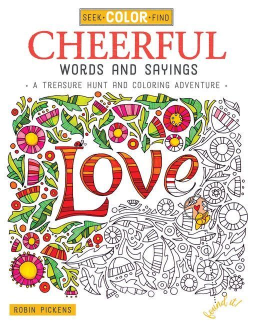 Produktbild: Seek, Color, Find Cheerful Words and Sayings