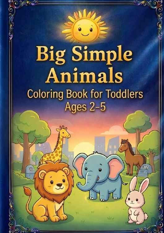 Produktbild: Big Simple Animals Coloring Book for Toddlers Ages 2&ndash;5