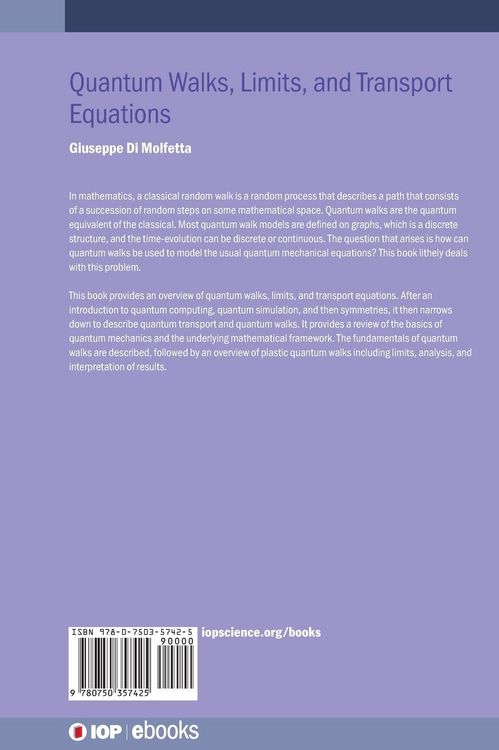 Produktbild: Quantum Walks, Limits, and Transport Equations