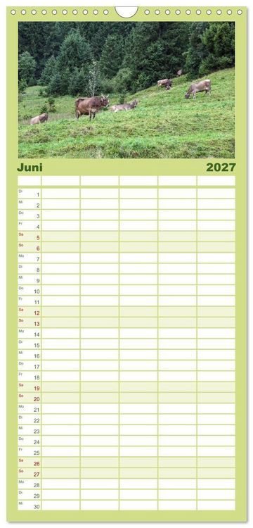 Produktbild: Familienplaner 2027 - Allg&auml;u - Natur pur mit 5 Spalten (Wandkalender, 21 x 45 cm) CALVENDO
