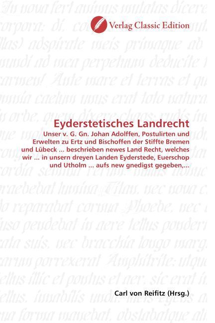Produktbild: Eyderstetisches Landrecht