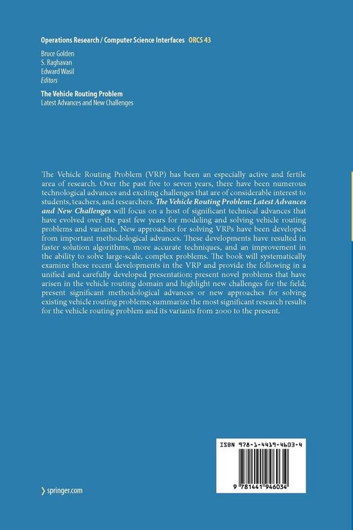 Produktbild: The Vehicle Routing Problem: Latest Advances and New Challenges