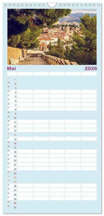 Produktbild: Familienplaner 2026 - Split - Zauberhafte Perle an der Adriak&uuml;ste Kroatiens mit 5 Spalten (Wandkalender, 21 x 45 cm) CALVENDO