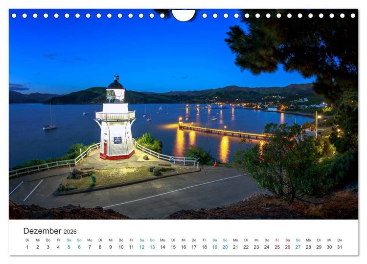 Produktbild: Neuseelands Leuchtt&uuml;rme (Wandkalender 2026 DIN A4 quer), CALVENDO Monatskalender