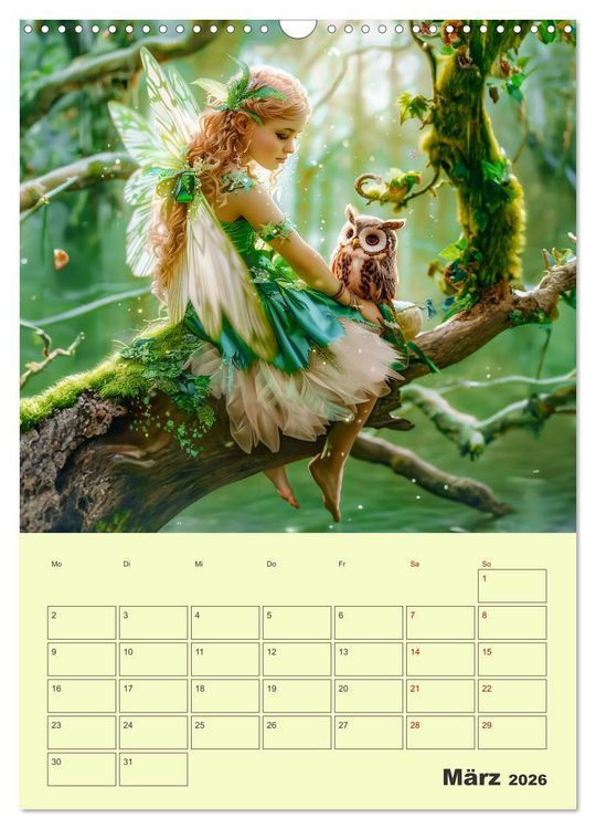 Produktbild: Elfenkinder der Natur - Niedlicher Termin-Planer f&uuml;r das Jahr (Wandkalender 2026 DIN A3 hoch), CALVENDO Monatskalender