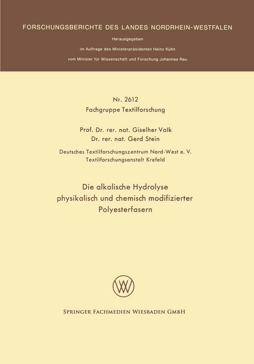 Produktbild: Die alkalische Hydrolyse physikalisch und chemisch modifizierter Polyesterfasern