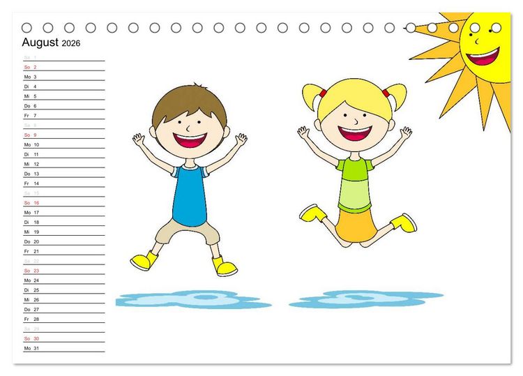 Produktbild: Der Kinderkalender (Tischkalender 2026 DIN A5 quer), CALVENDO Monatskalender