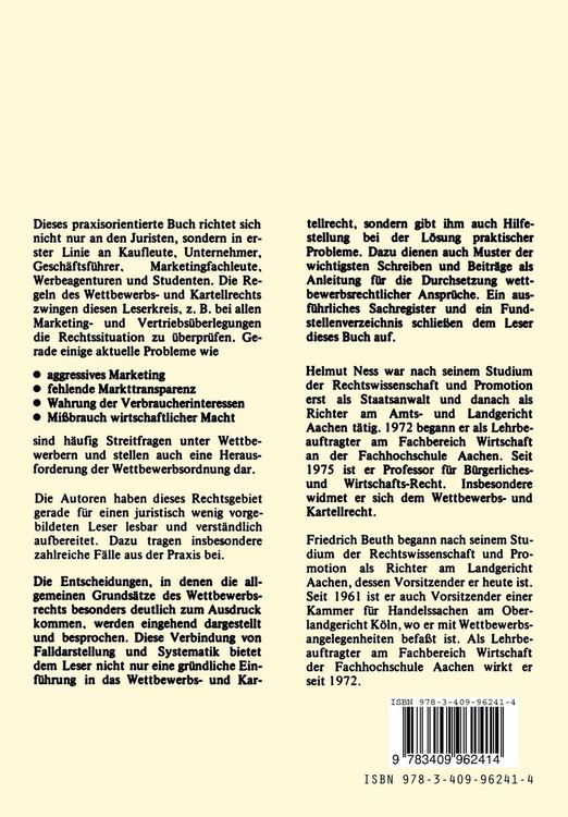 Produktbild: Wettbewerbs- und Kartellrecht