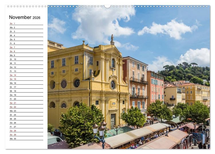Produktbild: NIZZA Idyllische Impressionen (Wandkalender 2026 DIN A2 quer), CALVENDO Monatskalender