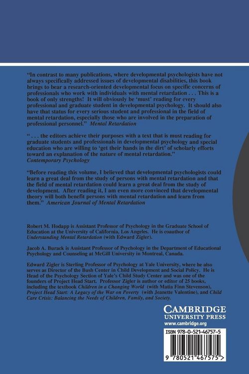 Produktbild: Issues in the Developmental Approach to Mental Retardation