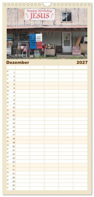 Produktbild: Familienplaner 2027 - Wo der Wind Wohnt, Amerikas Lost Places mit 5 Spalten (Wandkalender, 21 x 45 cm) CALVENDO