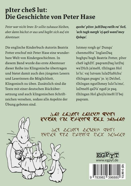 Produktbild: Die Geschichte von Peter Hase auf Klingonisch