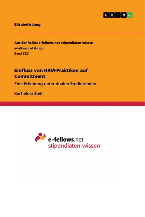 Produktbild: Einfluss von HRM-Praktiken auf Commitment