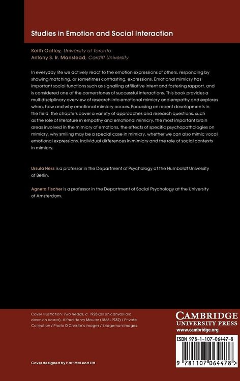Produktbild: Emotional Mimicry in Social Context