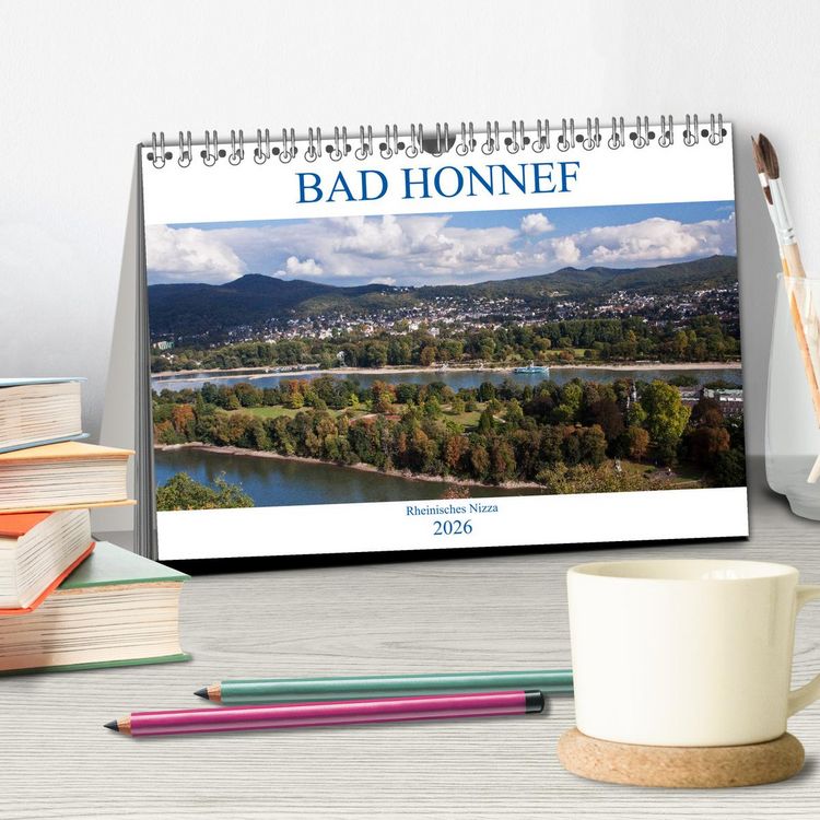 Produktbild: Bad Honnef - Rheinisches Nizza (Tischkalender 2026 DIN A5 quer), CALVENDO Monatskalender
