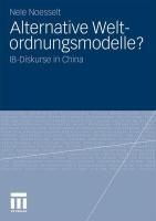 Produktbild: Alternative Weltordnungsmodelle?
