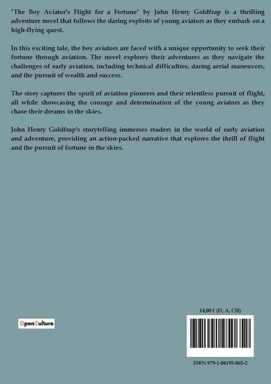 Produktbild: The Boy Aviator's Flight for a Fortune