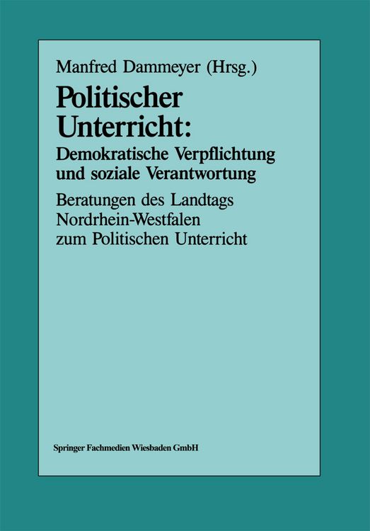 Produktbild: Politischer Unterricht: Demokratische Verpflichtung und soziale Verantwortung