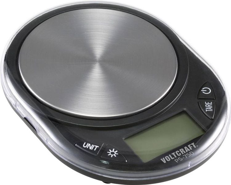 Produktbild: VOLTCRAFT PS-750 Pr&auml;zisionswaage W&auml;gebereich (max.) 750 g Ablesbarkeit 0.1 g batteriebetrieben Schwarz