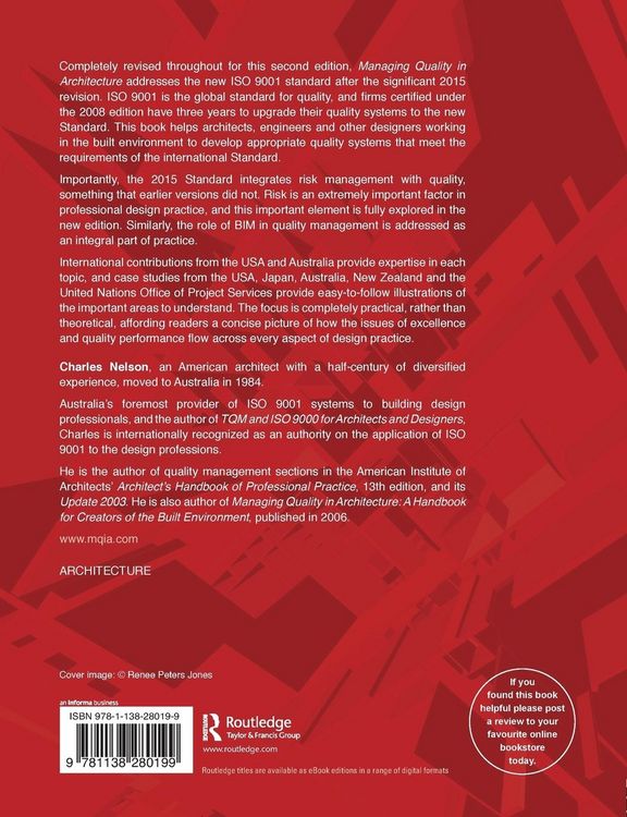 Produktbild: Managing Quality in Architecture