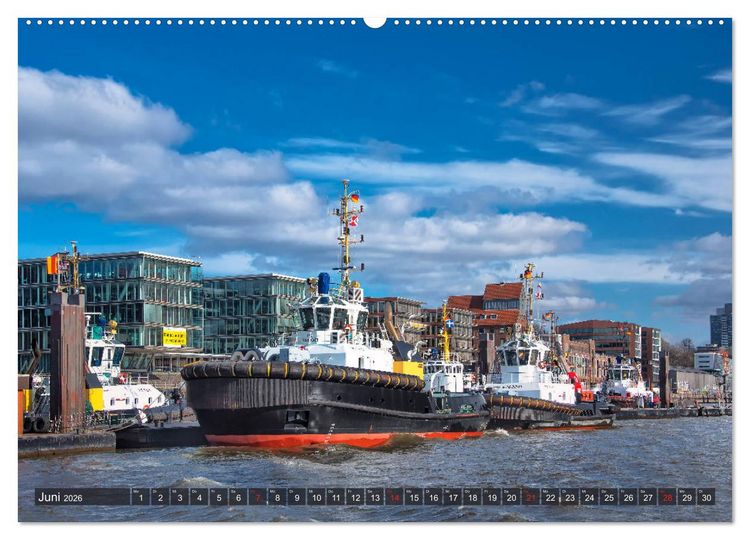 Produktbild: Hamburg - Ahoi zur gro&szlig;en Hafenrundfahrt (Wandkalender 2026 DIN A2 quer), CALVENDO Monatskalender