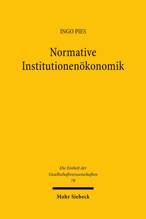 Produktbild: Normative Institutionen&ouml;konomik
