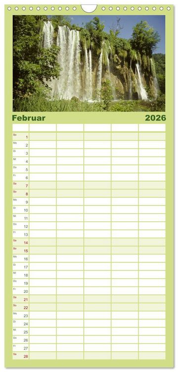Produktbild: Familienplaner 2026 - Kroatiens wilde Sch&ouml;nheit mit 5 Spalten (Wandkalender, 21 x 45 cm) CALVENDO